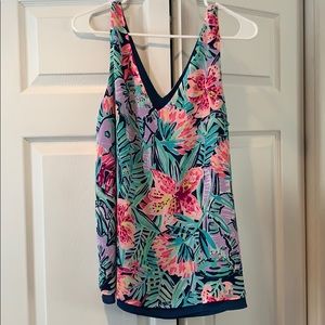 Lilly Pulitzer sz L v-neck reversible tank !